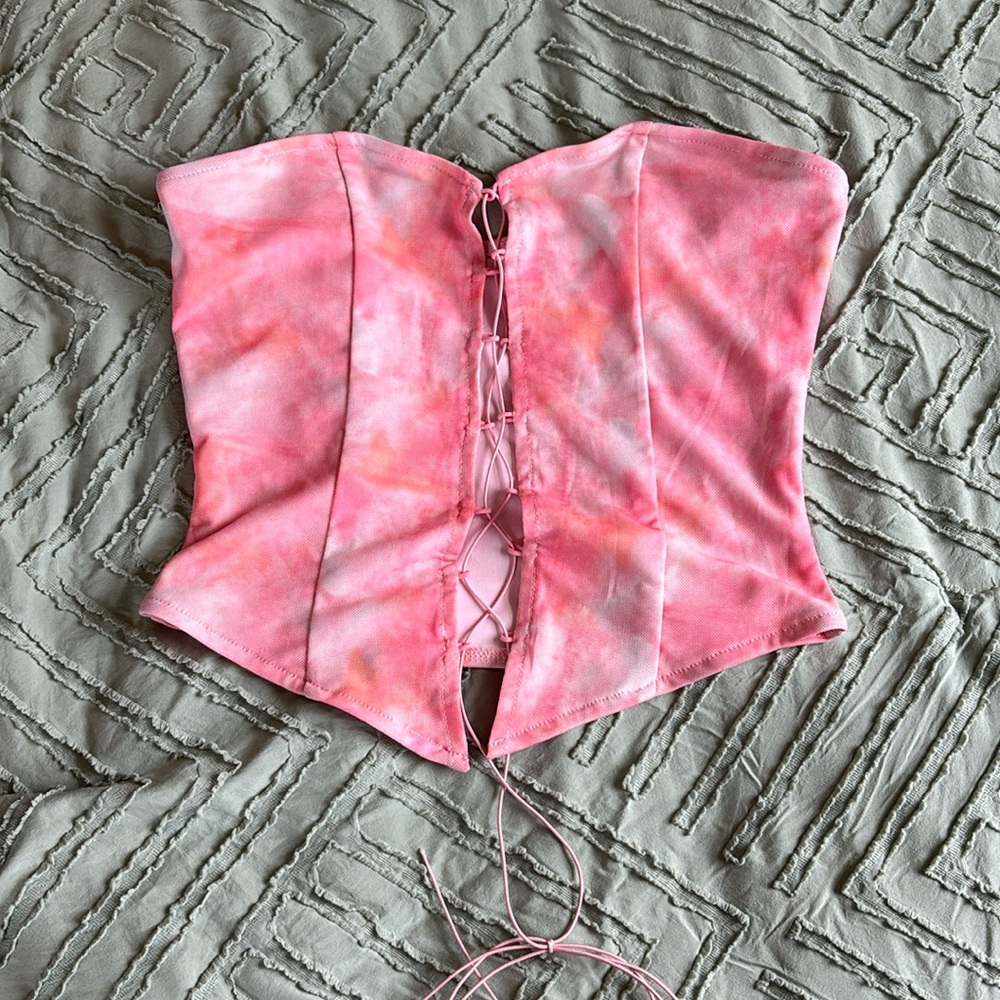 Pink Strapless Top